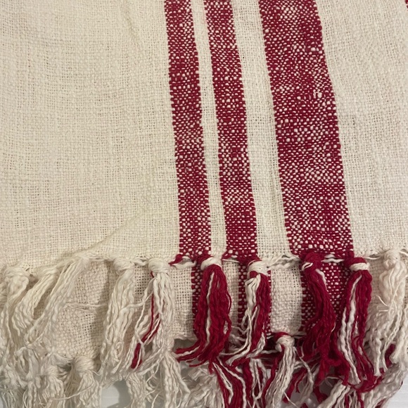 carol & frank Morgan Ruby Woven Throw Blanket 50x60 Red Ralph Lauren Christmas - Picture 2 of 5